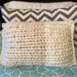 Knit Color Block Pillow
